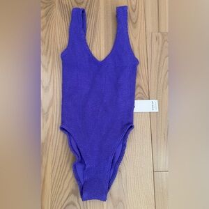 New Bond-eye Mara One-piece Swimsuit NWT One Size Ribbed Color Purple